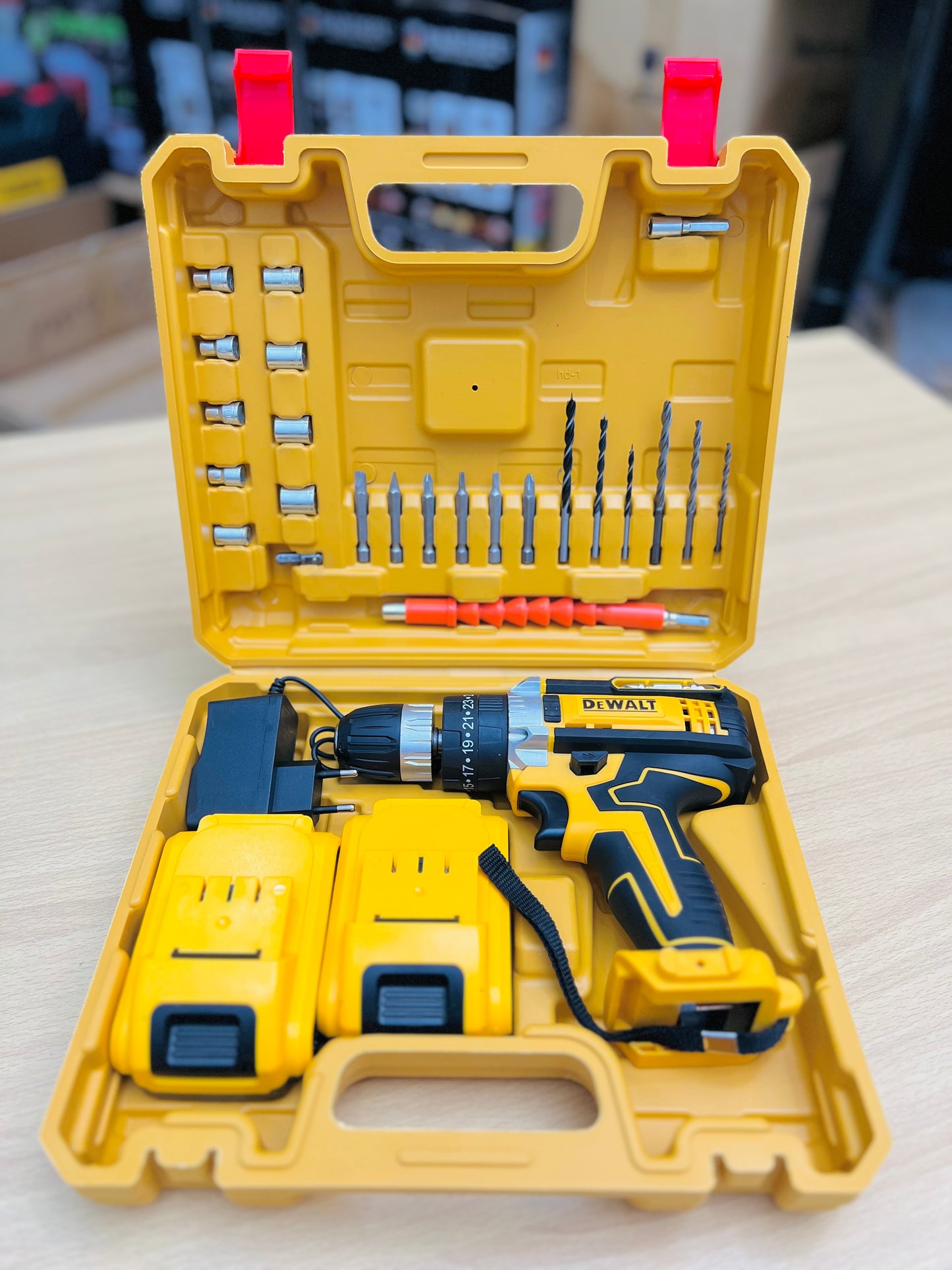 DEWALT 30-Piece Cordless Drill Set – Powerful Rechargeable Driver Kit with Dual Batteries & Bits for Home and Professional Use