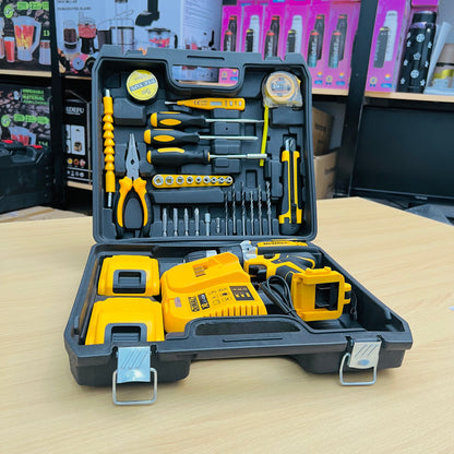 DeWalt Lithium Drill Machine Kit – 2 Batteries, Fast Charger & Full Tool Set