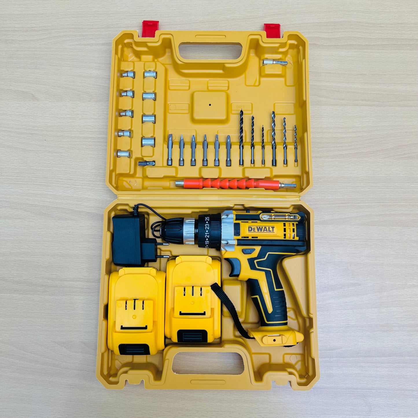 DEWALT 30-Piece Cordless Drill Set – Powerful Rechargeable Driver Kit with Dual Batteries & Bits for Home and Professional Use