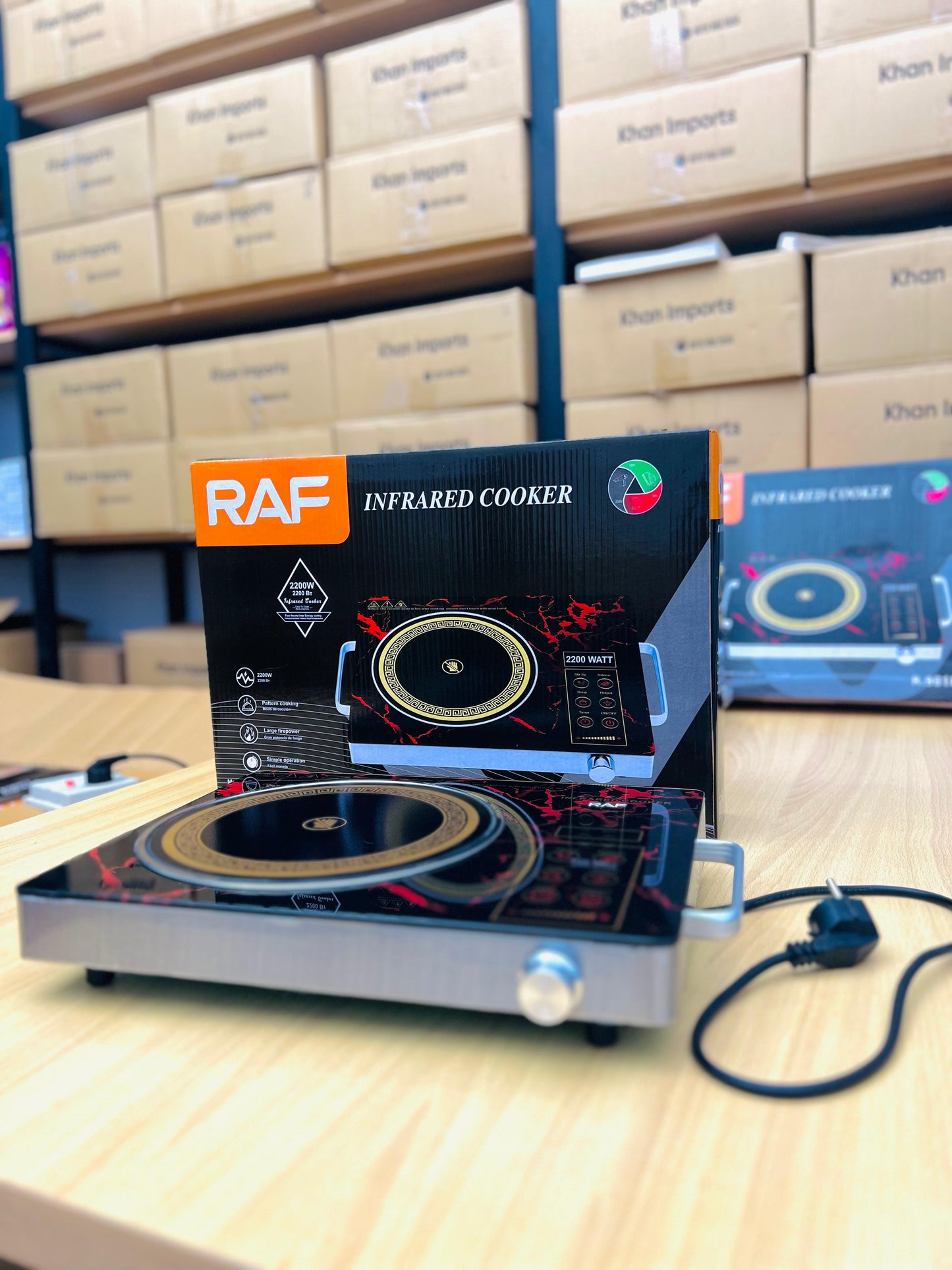 RAF Infrared Cooker 3500W – Portable Electric Ceramic Stove | Touch Control | Fast Heating | Model R-9018
