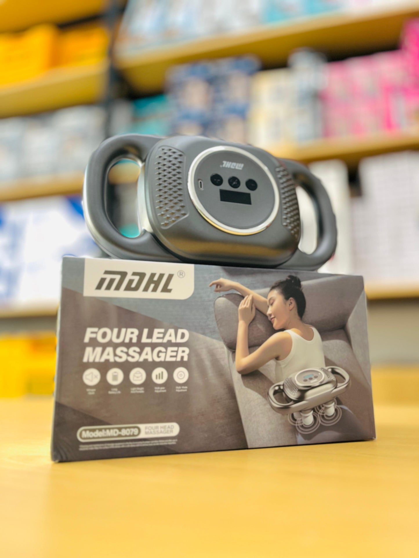 MDHL Four Lead Massager – Deep Tissue Relief with 6 Powerful Massage Heads