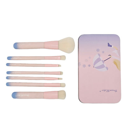 Dream Maker 7PCS Professional Makeup Brushes Set with Pink Iron Box – Perfect for Flawless Beauty