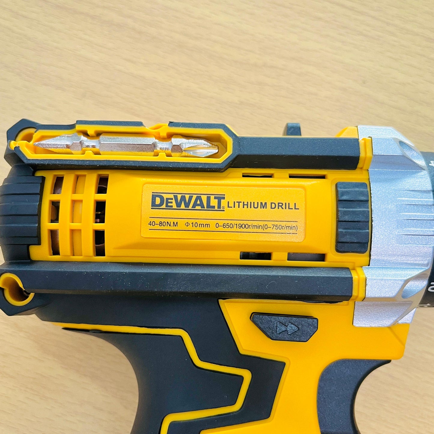 DEWALT 48V Cordless Lithium Drill Machine – 2 Batteries, 10mm Chuck, 18+1 Torque Settings, Complete Tool Kit