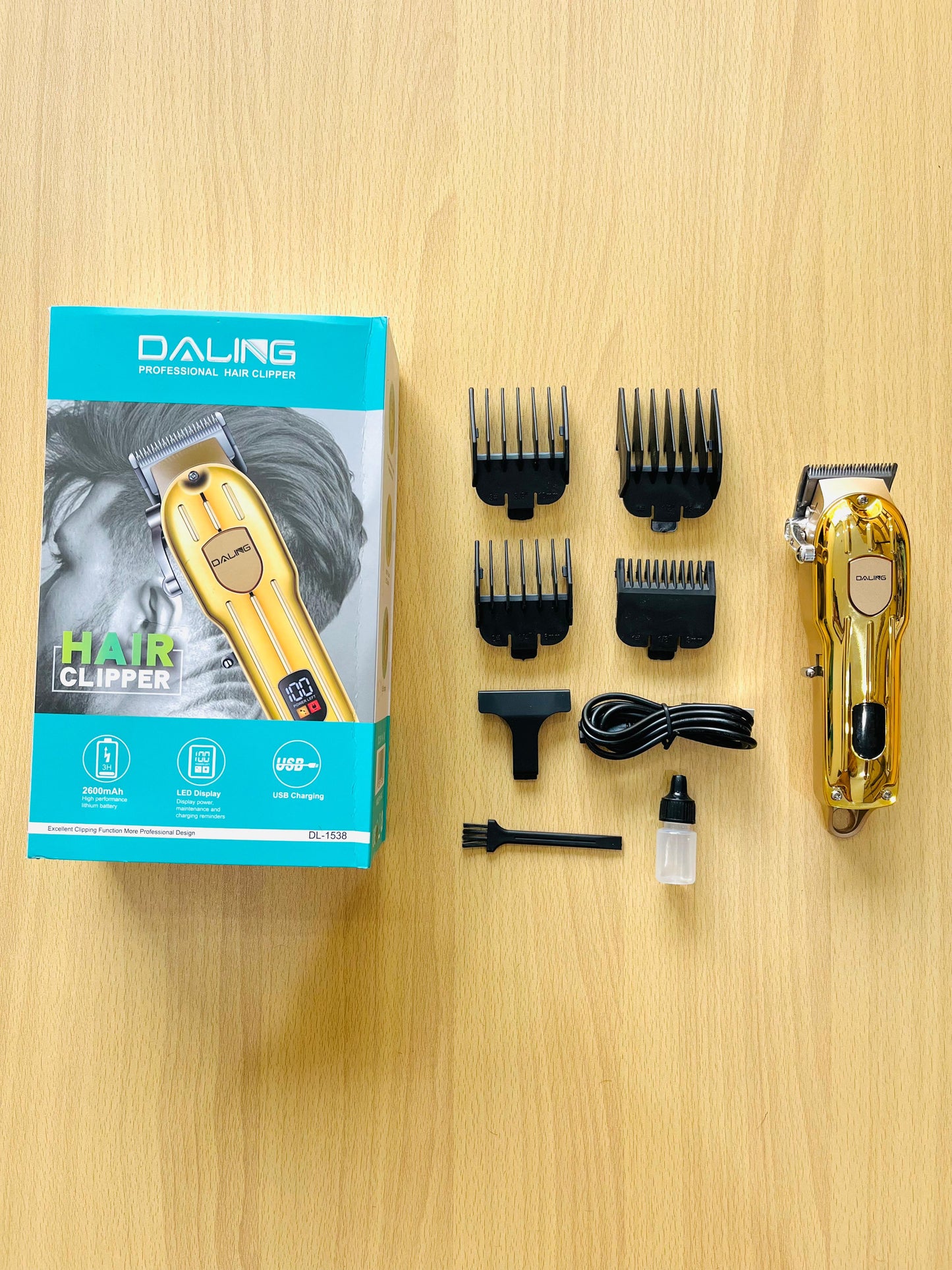 DALING  Professional Hair Clipper – Smooth, Precise & Effortless Grooming DL-1538-1538A