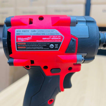🛠️ Milwaukee 88V Cordless Impact Wrench Kit - 6.0Ah Li-ion (Brushless Motor)