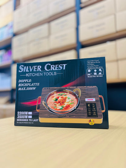 Silver Crest 3500W Electric Infrared Stove – Dual Hot Plate with LED Display | Energy Efficient Cooking Solution 🍳🔥