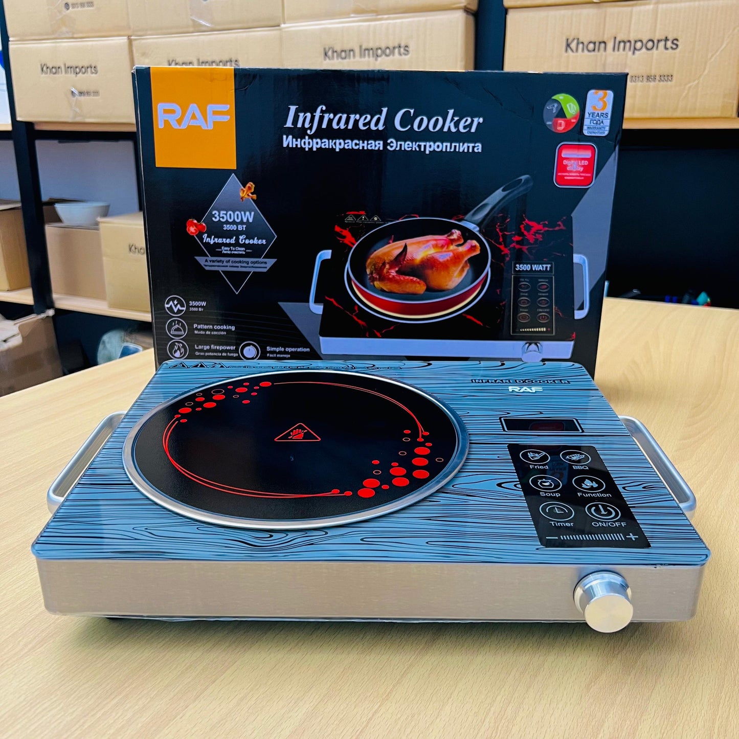 RAF Infrared Cooker 3500W – Portable Electric Ceramic Stove | Touch Control | Fast Heating | Model R-9018