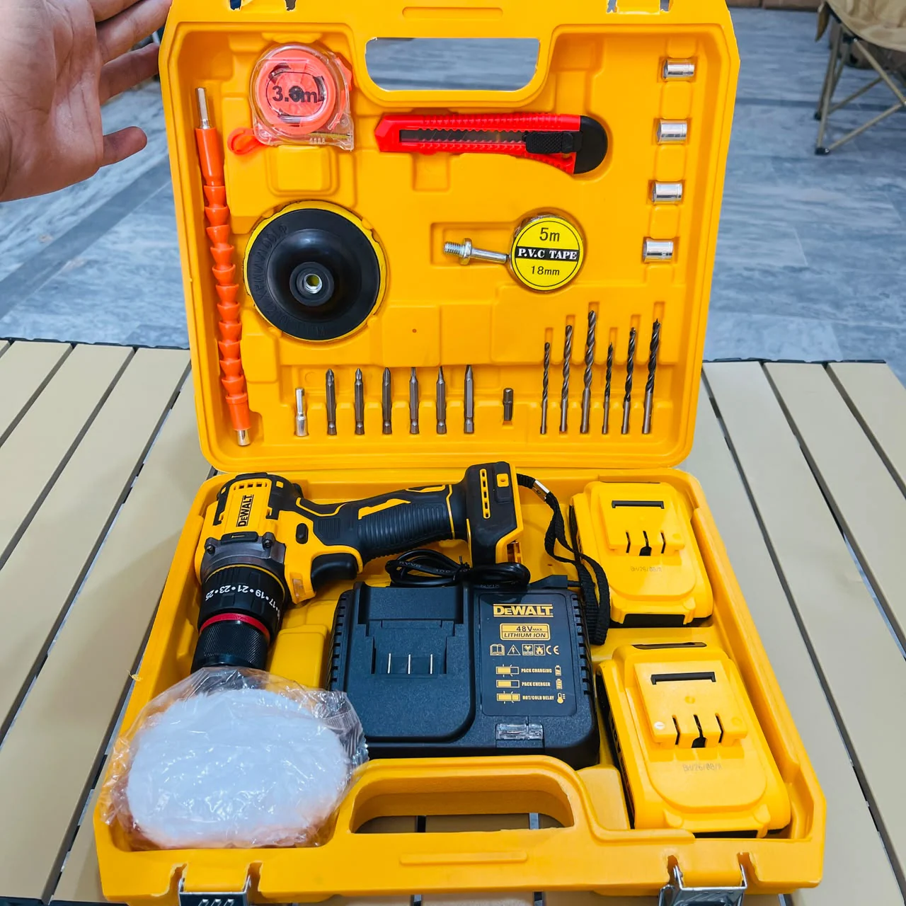DeWalt Brushless Hammer Drill – Dual Battery DIY Tool Kit