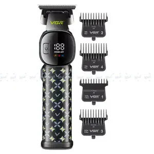 VGR V-185 Hair Cutting Machine Cordless Led Display Hair Clippers Man Professional 0mm Trimmer