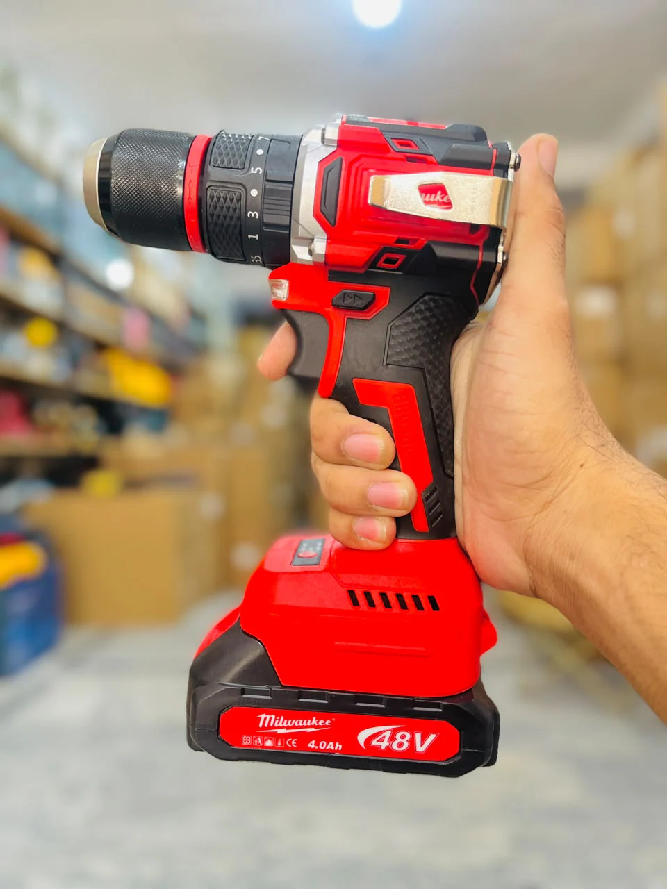 Milwaukee 48v Brushless Cordless Hammer Drill – Dual Battery Kit