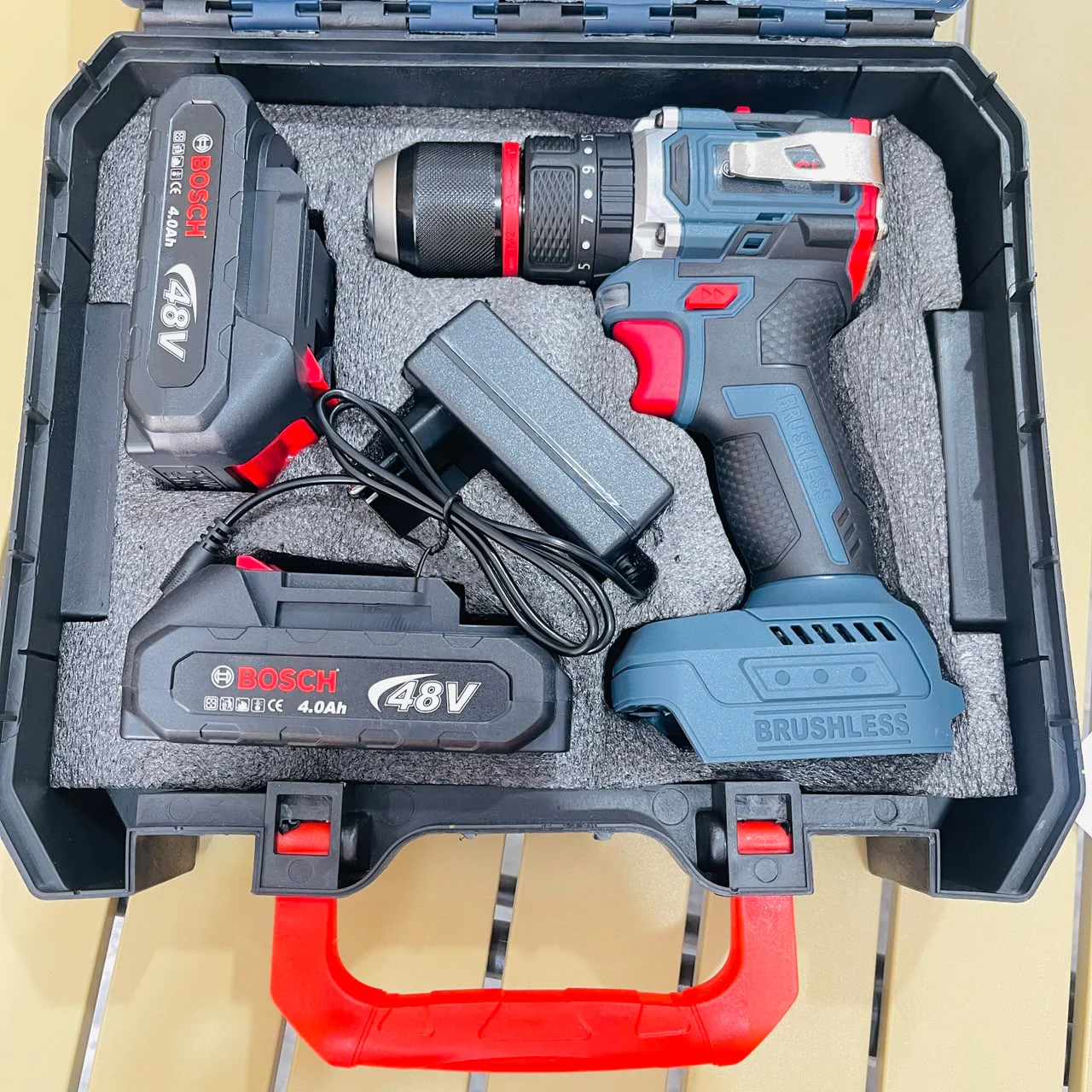 Bosch 48v Brushless Cordless Hammer Drill – Dual Battery Kit