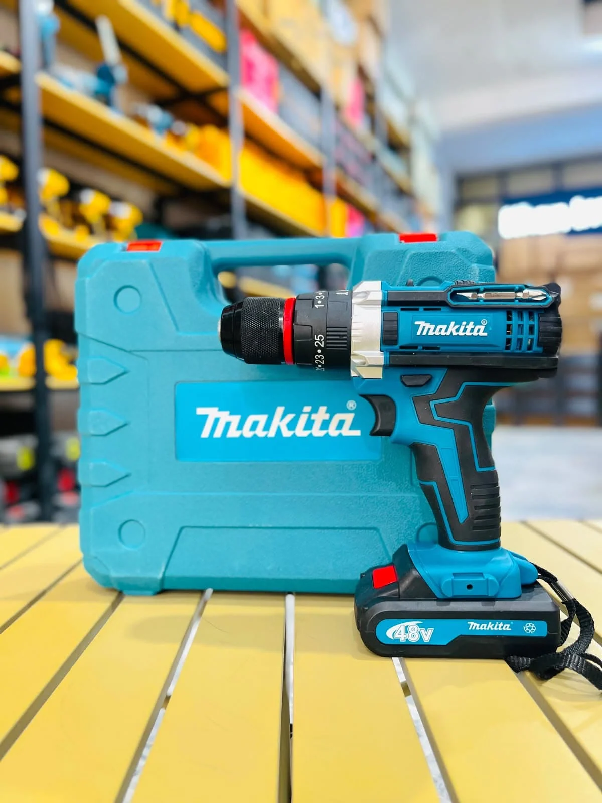 Makita 48V Cordless Li-ion Drill Machine Kit (2 Batteries + Full Accessories)
