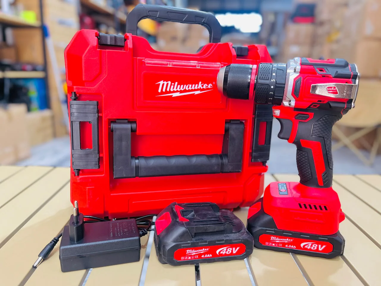 Milwaukee 48v Brushless Cordless Hammer Drill – Dual Battery Kit