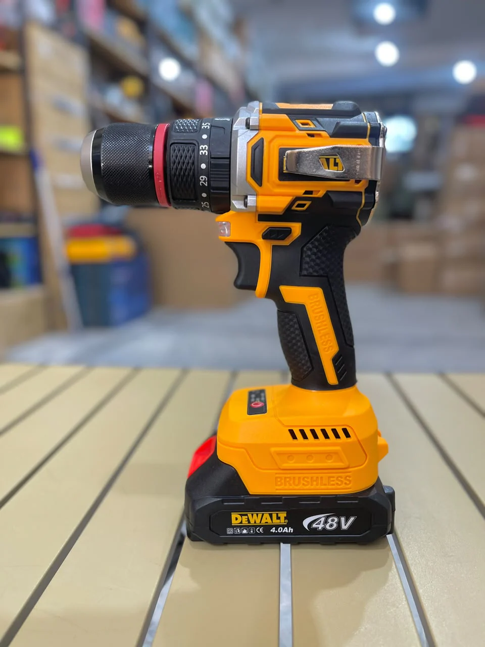 DeWalt 48v  Brushless Cordless Hammer Drill – Dual Battery Kit